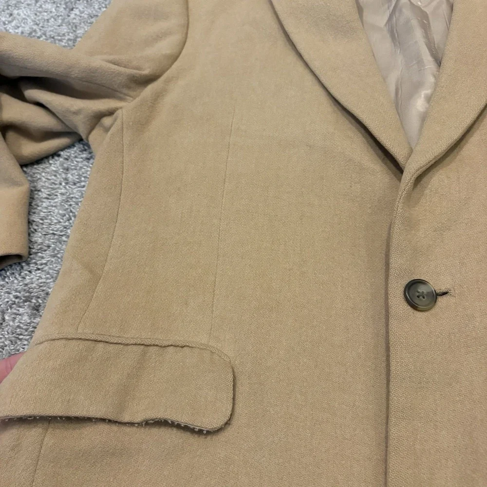 Jos A Bank Blazer Mens 42L Beige Camelhair Sport Coat Old Money Luxury Jacket